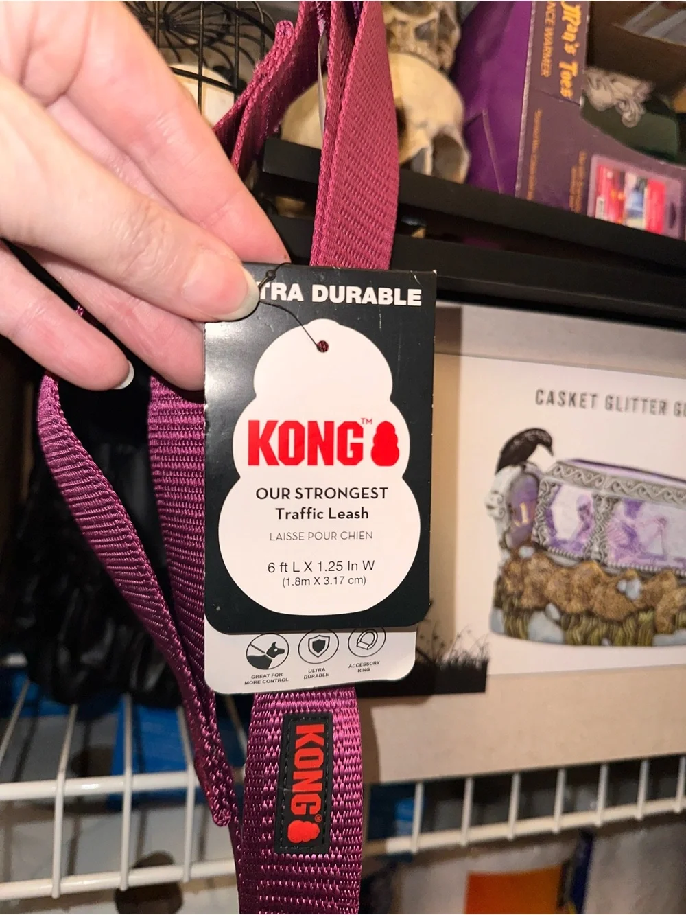 Kong Pink Dog Collar or Leash with Black Hardware